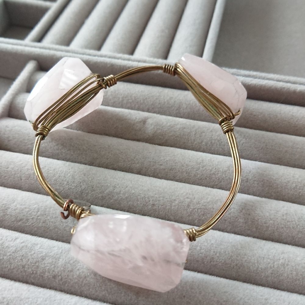 Bourbon & bowties pink stones bangle